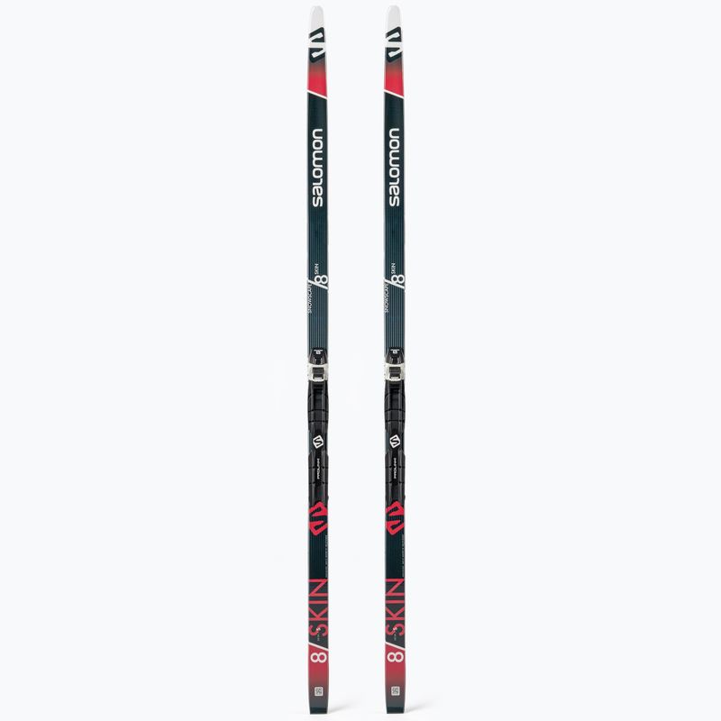 Sci da fondo Salomon Snowscape 8 Skin + attacchi Prolink Auto nero/rosso