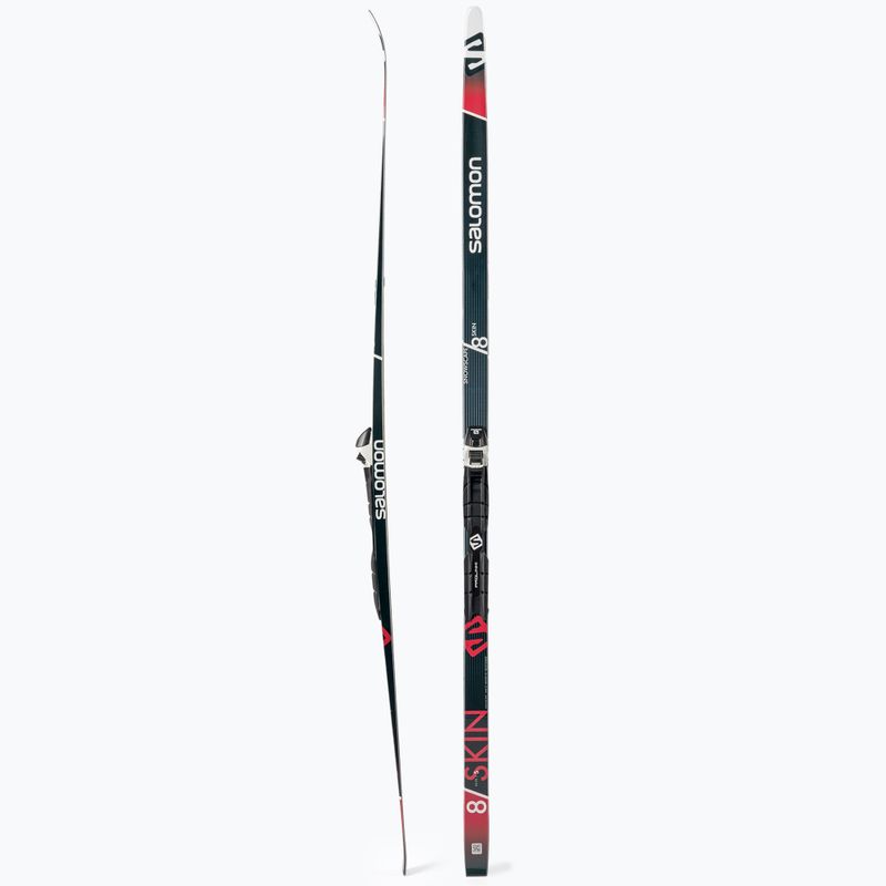 Sci da fondo Salomon Snowscape 8 Skin + attacchi Prolink Auto nero/rosso 2
