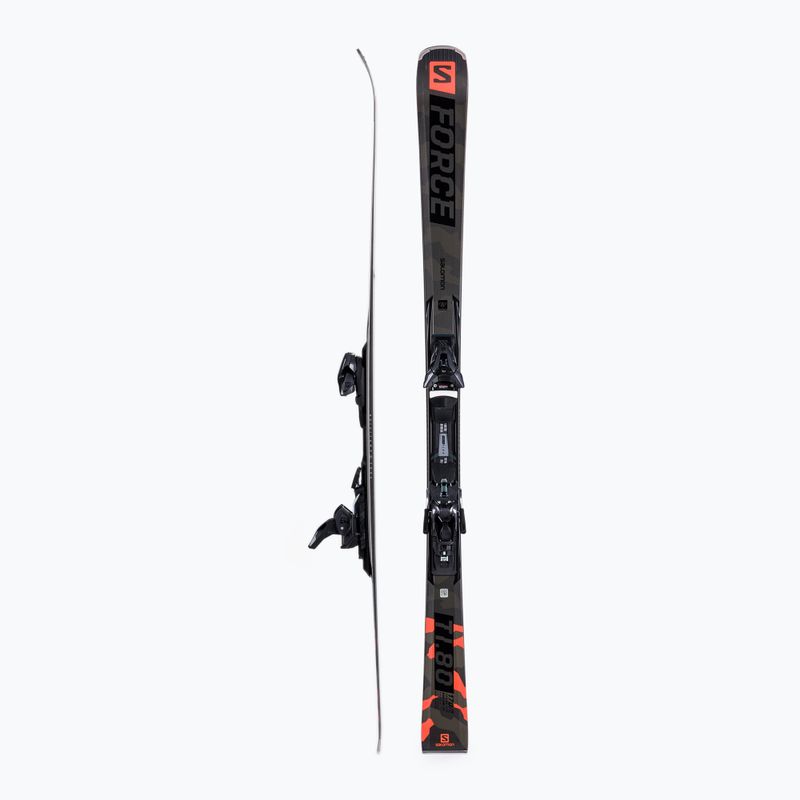 Sci da discesa da uomo Salomon S/Force Ti 80 + attacchi Z12 GW nero/rosso 2