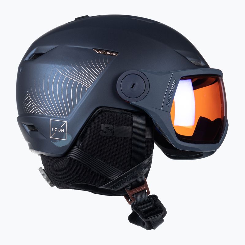 Casco da sci donna Salomon Icon LT Visor Photo Sigma S1-S3 glicine blu/cielo 4