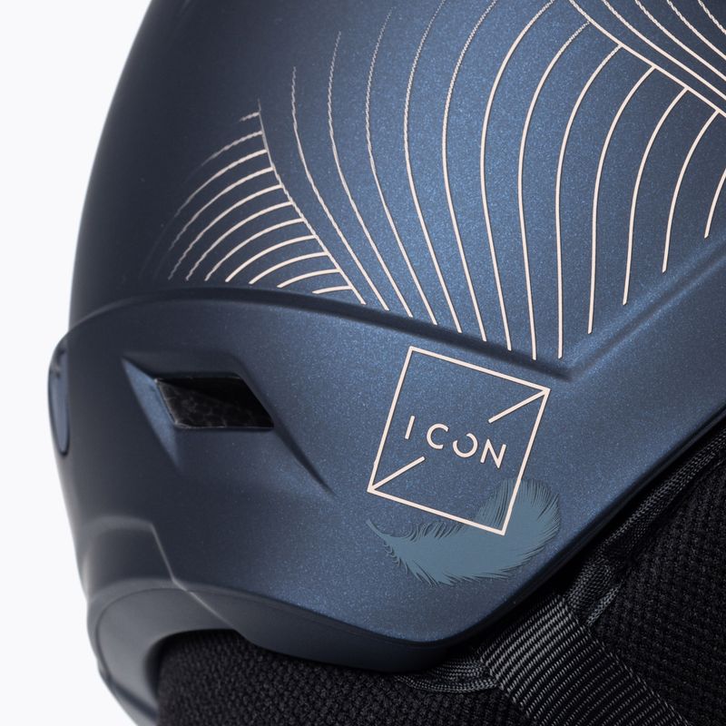 Casco da sci donna Salomon Icon LT Visor Photo Sigma S1-S3 glicine blu/cielo 8