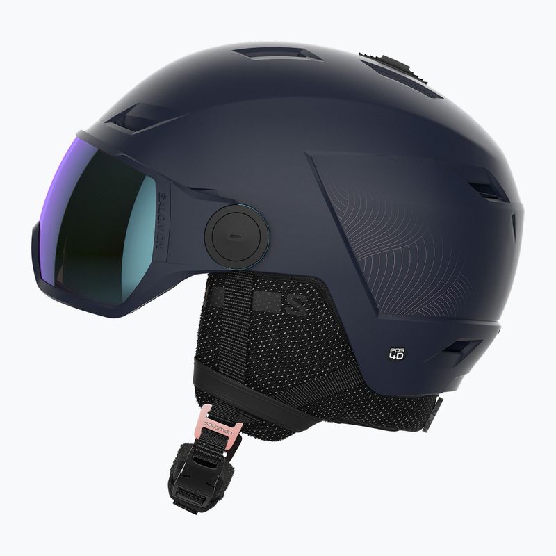 Casco da sci donna Salomon Icon LT Visor Photo Sigma S1-S3 glicine blu/cielo 11