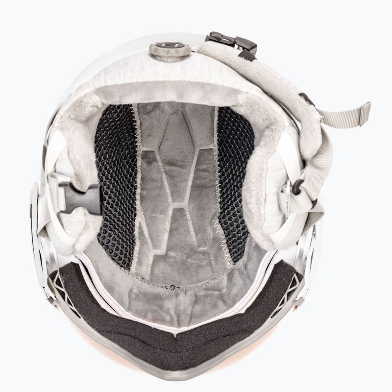 Casco da sci donna Salomon Mirage bianco rubino 5