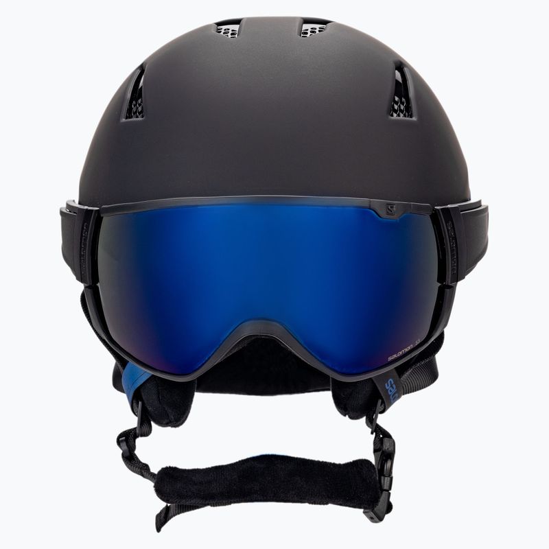 Casco da sci Salomon Driver nero estate/blu solare 2