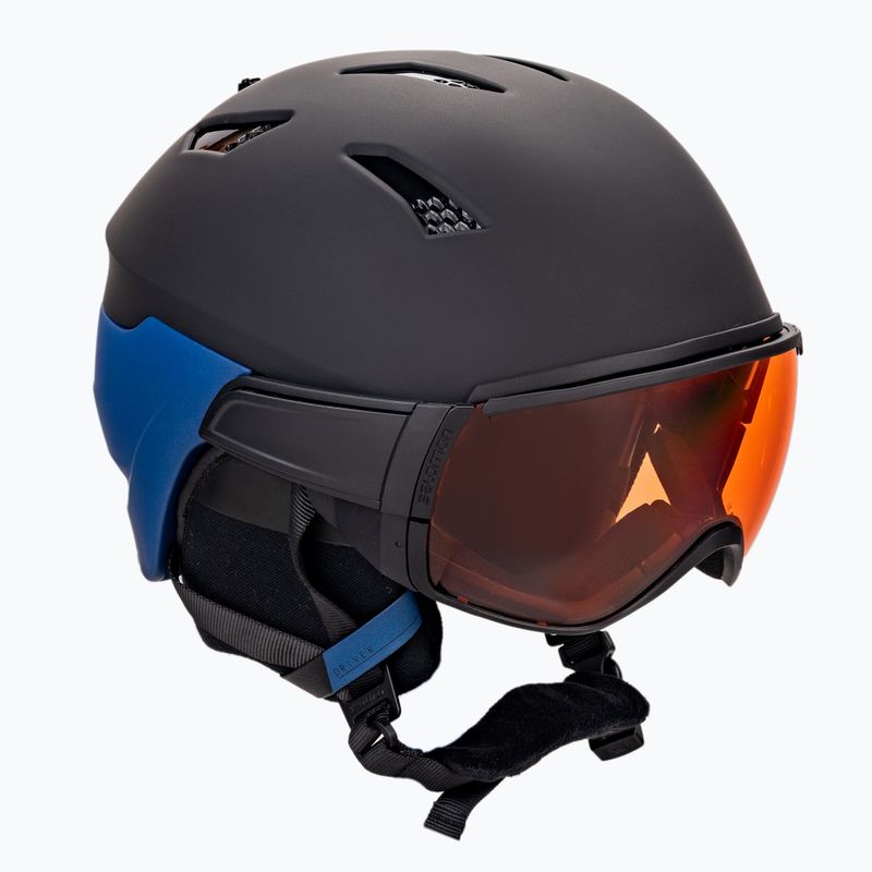 Casco da sci Salomon Driver nero estate/blu solare 8