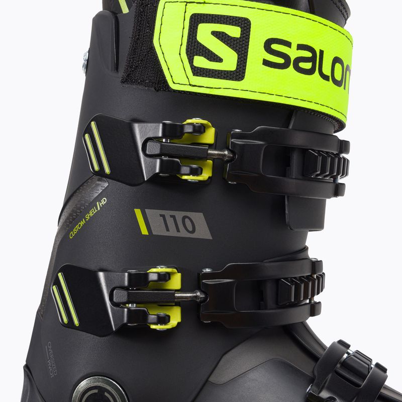 Scarponi da sci da uomo Salomon S/Pro 110 GW nero/verde acido/argento scuro metallizzato 6