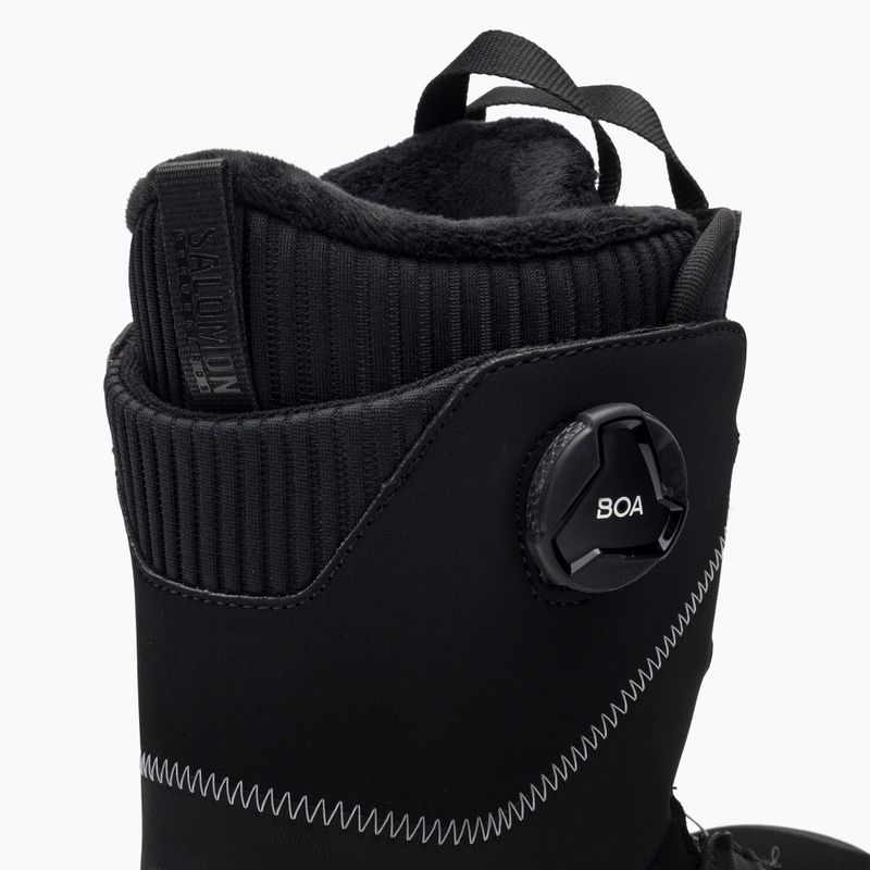 Scarponi da snowboard da donna Salomon Kiana Dual Boa nero/argento 8