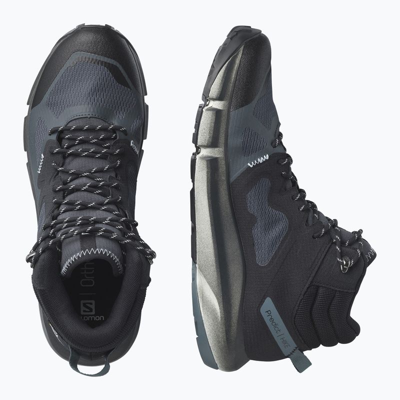 Salomon Predict Hike Mid GTX, scarponi da trekking da uomo in ebano/nero/tempesta 13