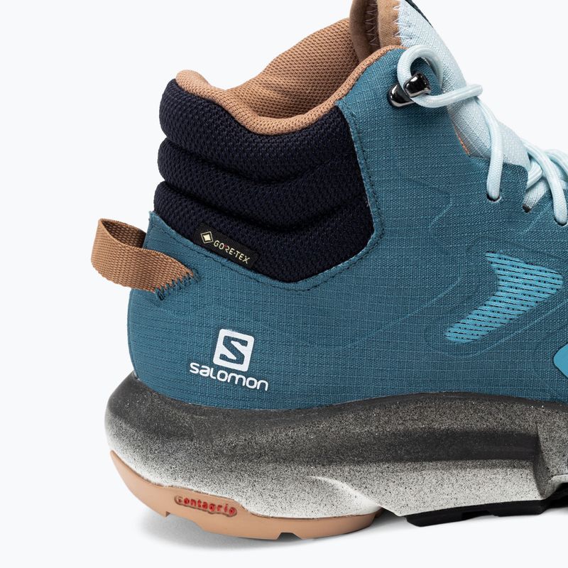 Stivali da trekking da donna Salomon Predict Hike Mid GTX blu germano 8