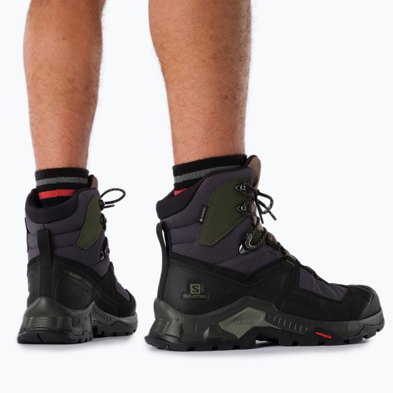 Salomon Quest Element GTX, scarponi da trekking da uomo nero/verde lichene profondo/oliva notte 10
