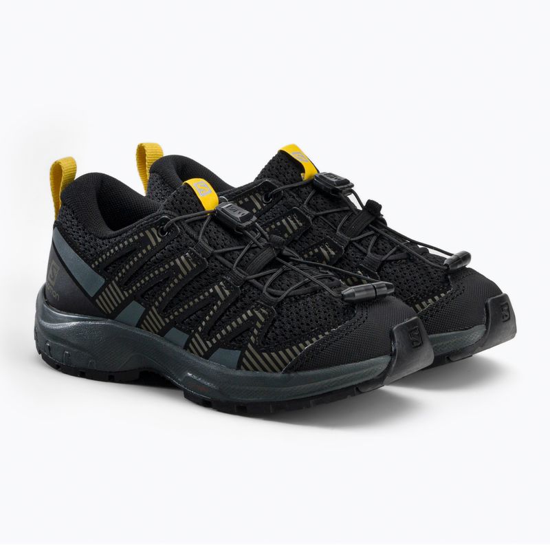 Salomon XA Pro V8 chic/sulphur scarpe da corsa per bambini 5