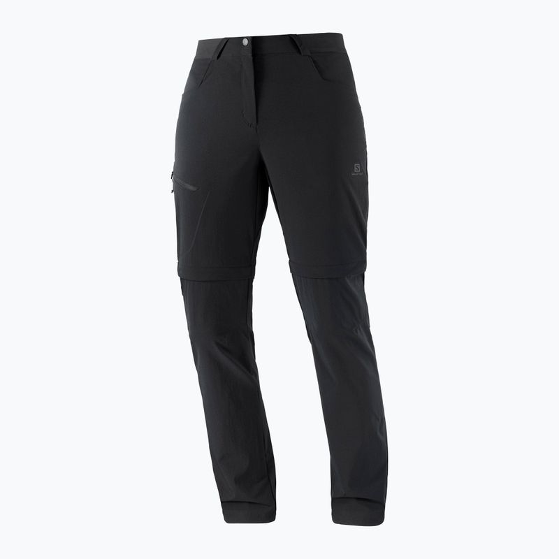 Pantaloni da trekking da donna Salomon Wayfarer Zip Off nero 5