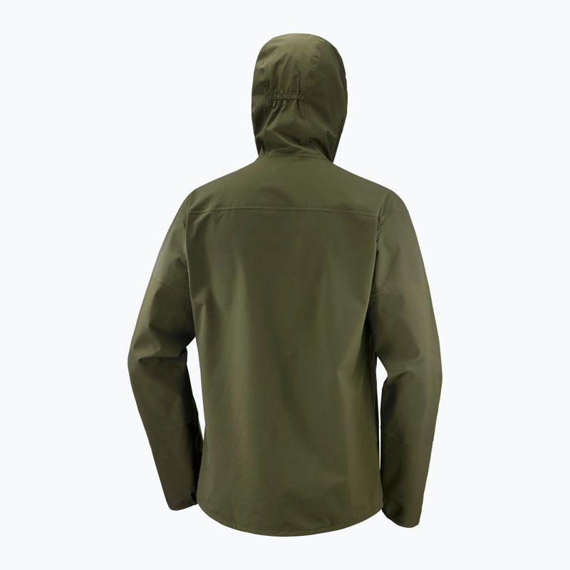 Giacca antipioggia Salomon Outrack 2.5L da uomo, oliva notte/foresta 2