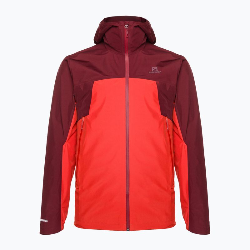 Salomon Outline GTX 2.5L giacca antipioggia da uomo rosso fuoco/caber.