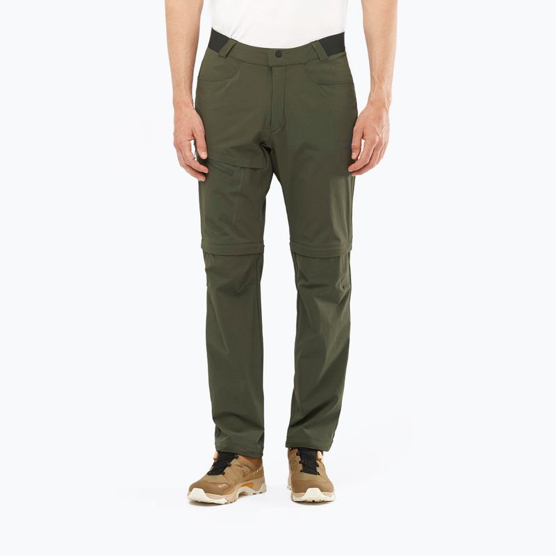Pantaloni da trekking Salomon Wayfarer Zip Off foresta da uomo