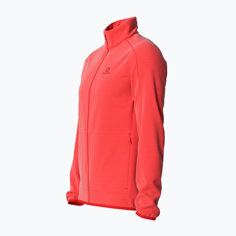 Giacca da trekking Salomon Outrack Full Zip Mid uomo rosso fuoco 4