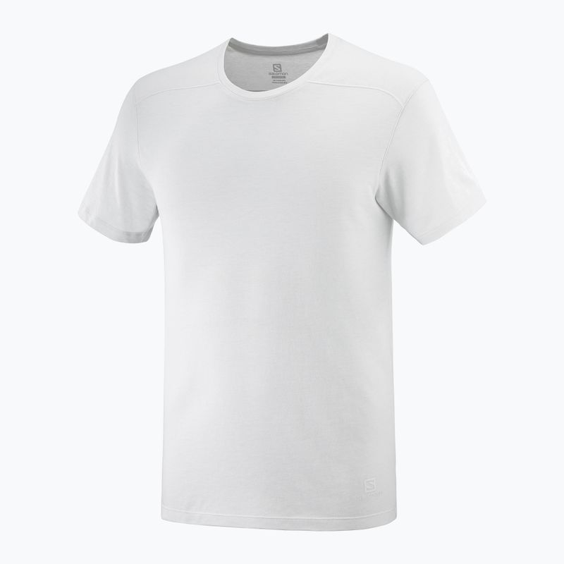 Salomon Essential Colorbloc maglia da trekking da uomo bianca