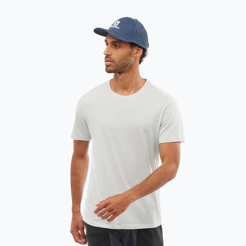Salomon Essential Colorbloc maglia da trekking da uomo bianca 2