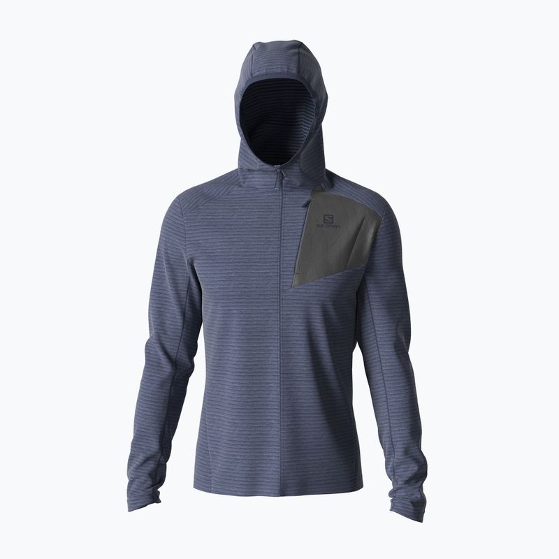 Felpa trekking da uomo Salomon Outline FZ Hoodie mood indigo 2