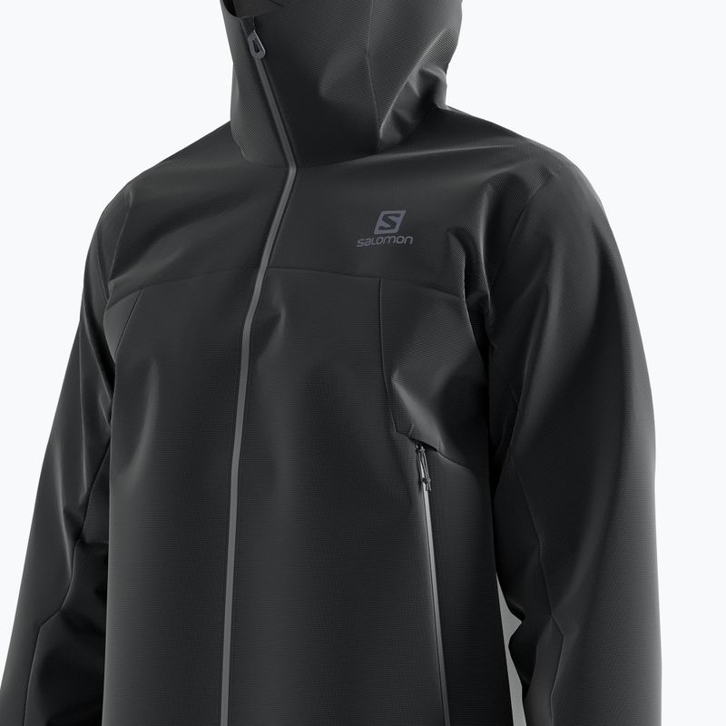 Giacca antipioggia Salomon Outline GTX 2.5L nera da uomo 5