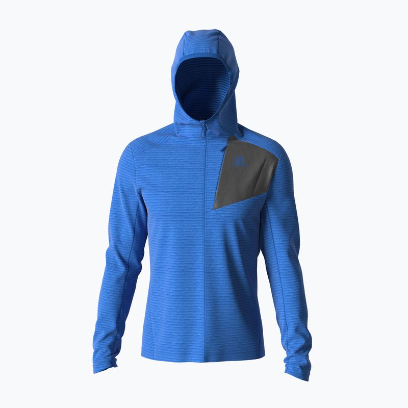 Felpa da trekking Salomon Outline FZ Hoodie Uomo blu nautico/nero 2