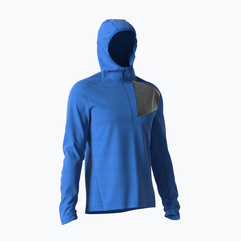 Felpa da trekking Salomon Outline FZ Hoodie Uomo blu nautico/nero 5