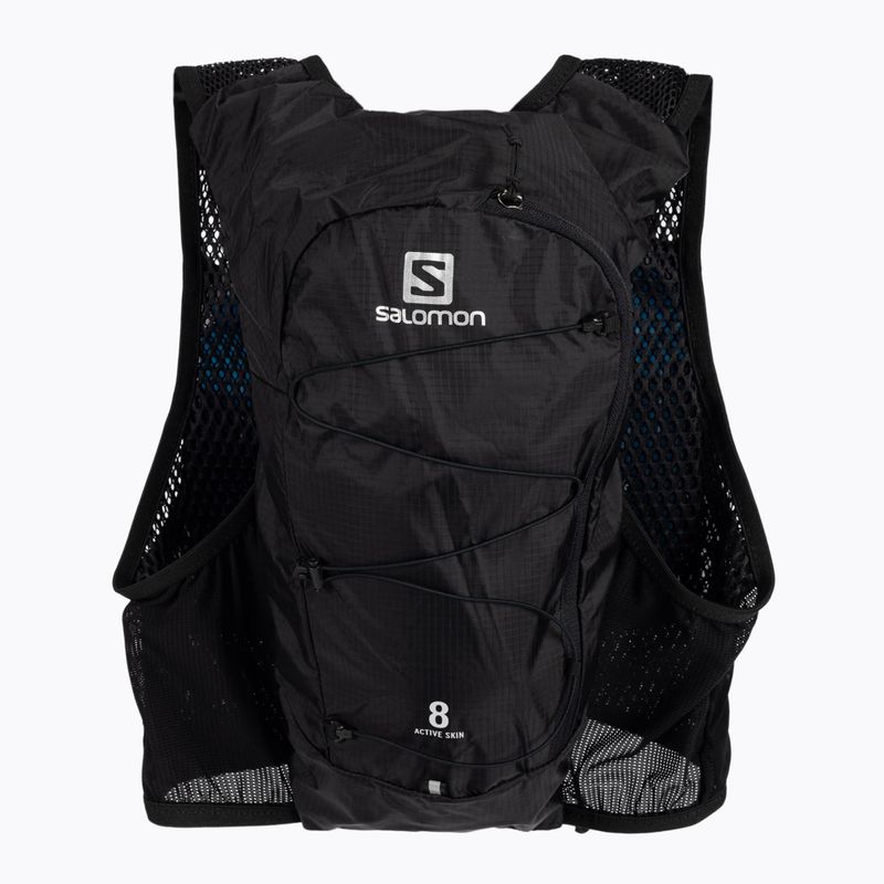 Salomon Active Skin 8 set gilet da corsa nero 2