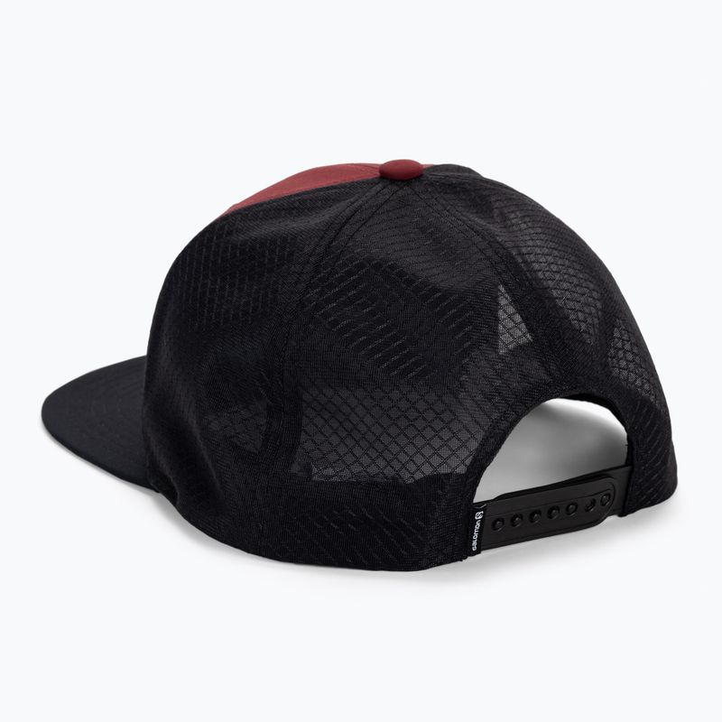 Berretto da baseball Salomon Trucker Flat cabernet/rosso fuoco 3