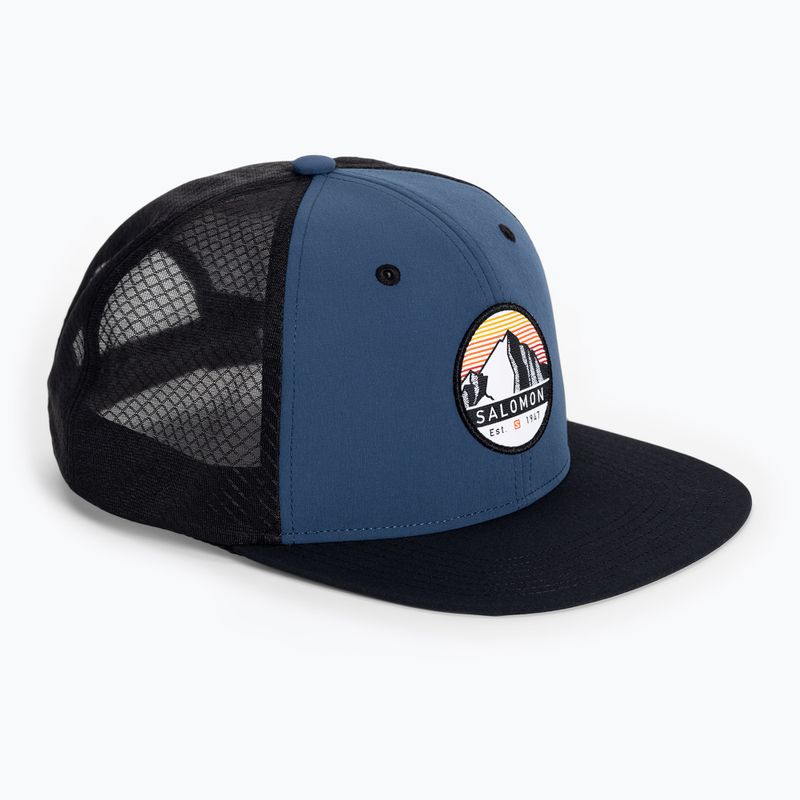 Salomon Trucker Cappello da baseball piatto in denim scuro/ebano