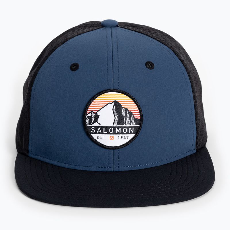 Salomon Trucker Cappello da baseball piatto in denim scuro/ebano 4