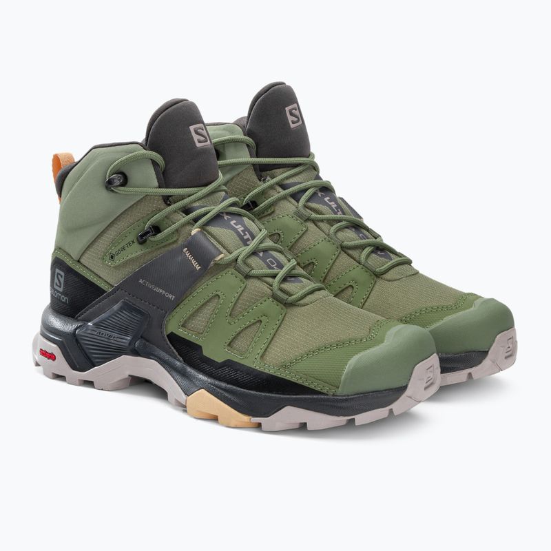 Stivali da trekking da donna Salomon X Ultra 4 MID GTX verde petrolio/magenta/almound 4