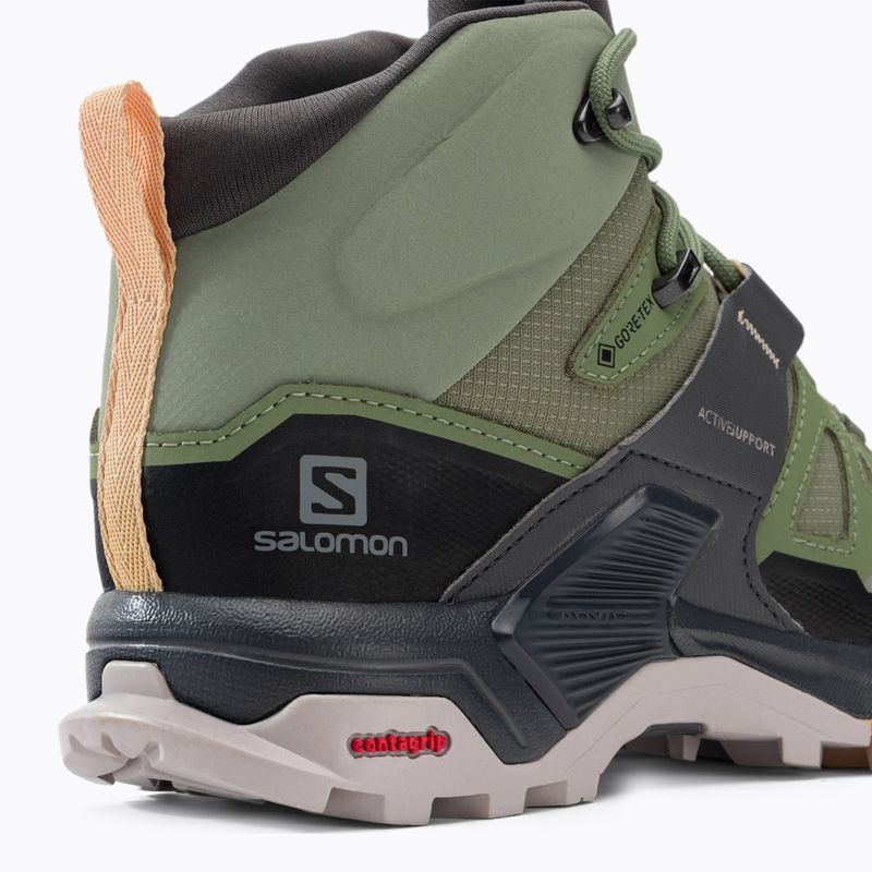 Stivali da trekking da donna Salomon X Ultra 4 MID GTX verde petrolio/magenta/almound 8