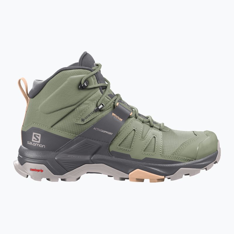 Stivali da trekking da donna Salomon X Ultra 4 MID GTX verde petrolio/magenta/almound 12