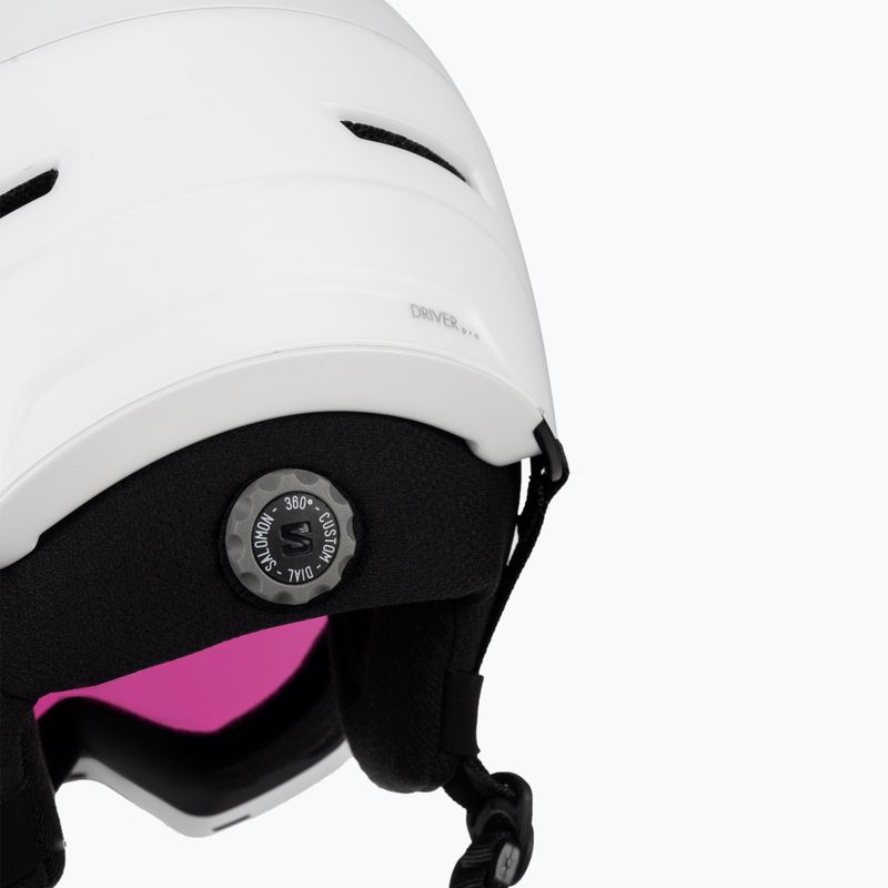 Casco da sci Salomon Driver Pro Sigma bianco/nero bronzo 8