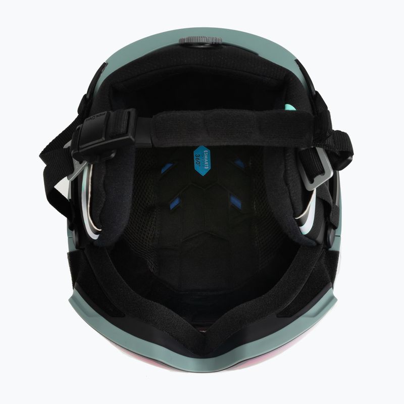 Casco da sci Salomon Driver Prime Sigma Plus ferro battuto/argento rosa/blu cielo 5