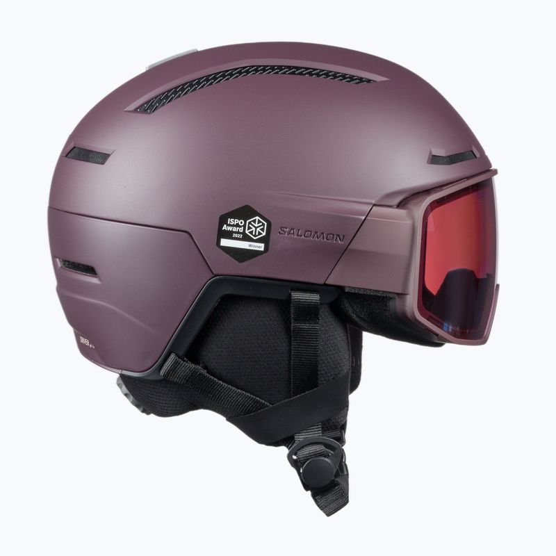 Casco da sci Salomon Driver Pro Sigma degustazione vino/rosa argento 4