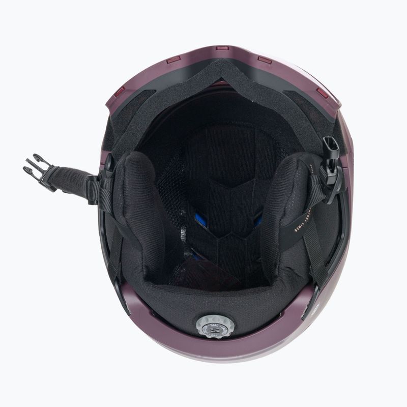 Casco da sci Salomon Driver Pro Sigma degustazione vino/rosa argento 5