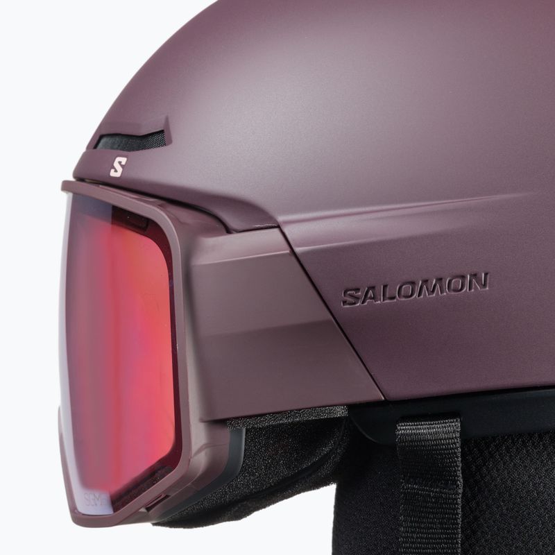 Casco da sci Salomon Driver Pro Sigma degustazione vino/rosa argento 8