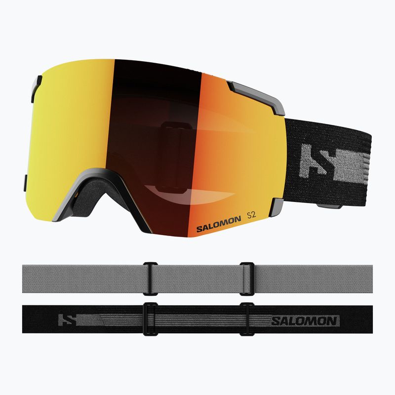 Salomon S/View occhiali da sci nero/ml mid red 6