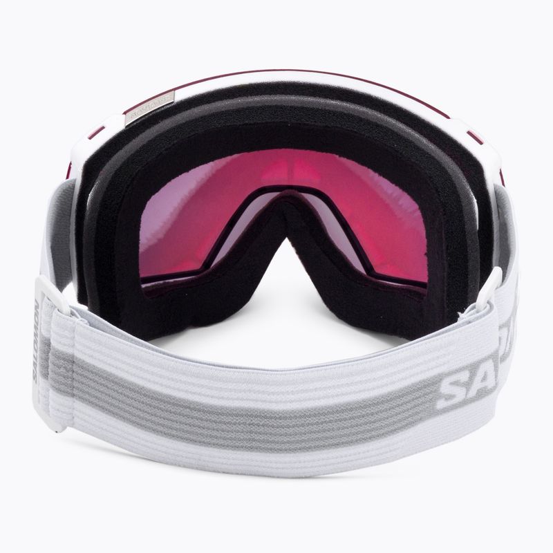 Salomon Radium occhiali da sci bianco/sigma rosso papavero 3