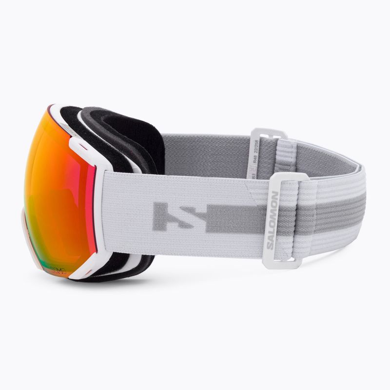 Salomon Radium occhiali da sci bianco/sigma rosso papavero 4
