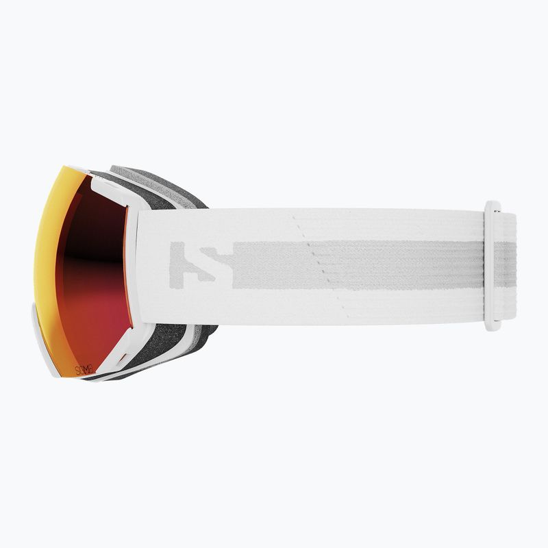 Salomon Radium occhiali da sci bianco/sigma rosso papavero 9