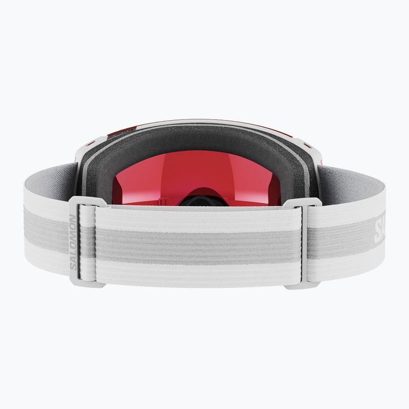 Salomon Radium occhiali da sci bianco/sigma rosso papavero 10