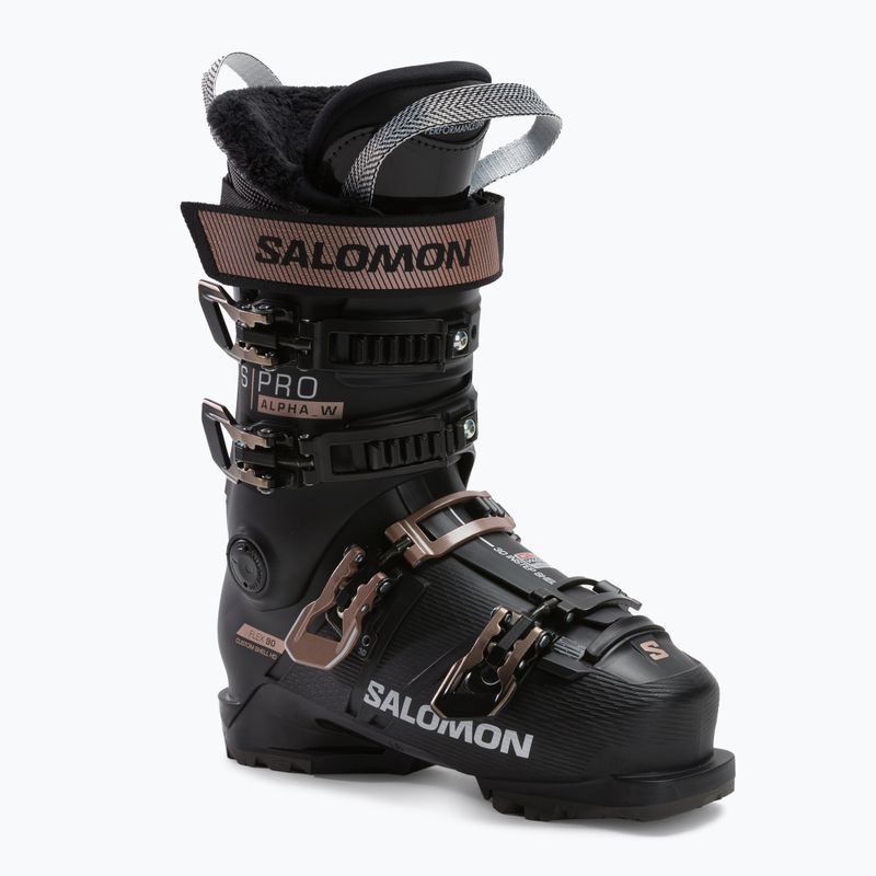 Scarponi da sci da donna Salomon S Pro Alpha 90W GW nero/rosa/oro metallo/argento