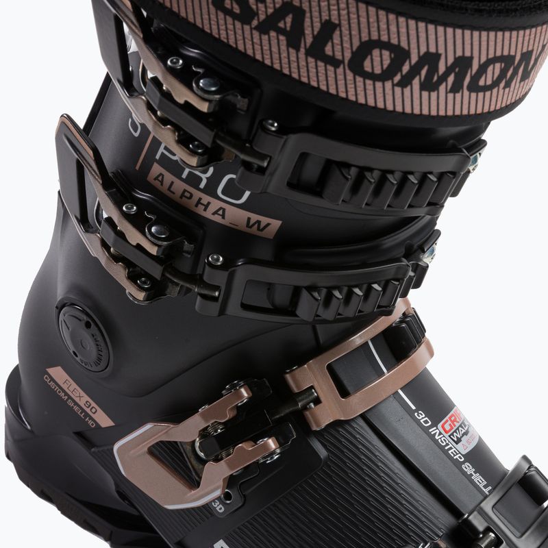 Scarponi da sci da donna Salomon S Pro Alpha 90W GW nero/rosa/oro metallo/argento 7