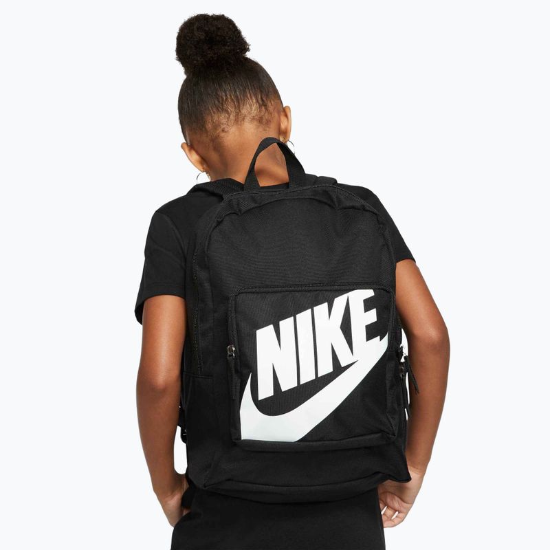 Zaino Nike Classic 16 l nero/nero/bianco per bambini 6
