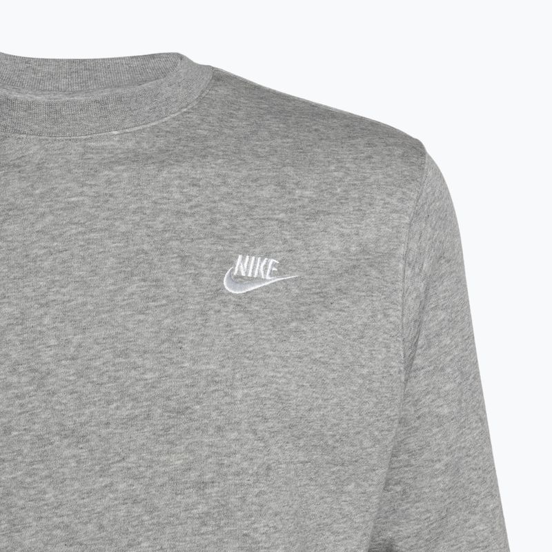 Felpa Nike Sportswear Club Fleece Crew grigio scuro/bianco per uomo 3