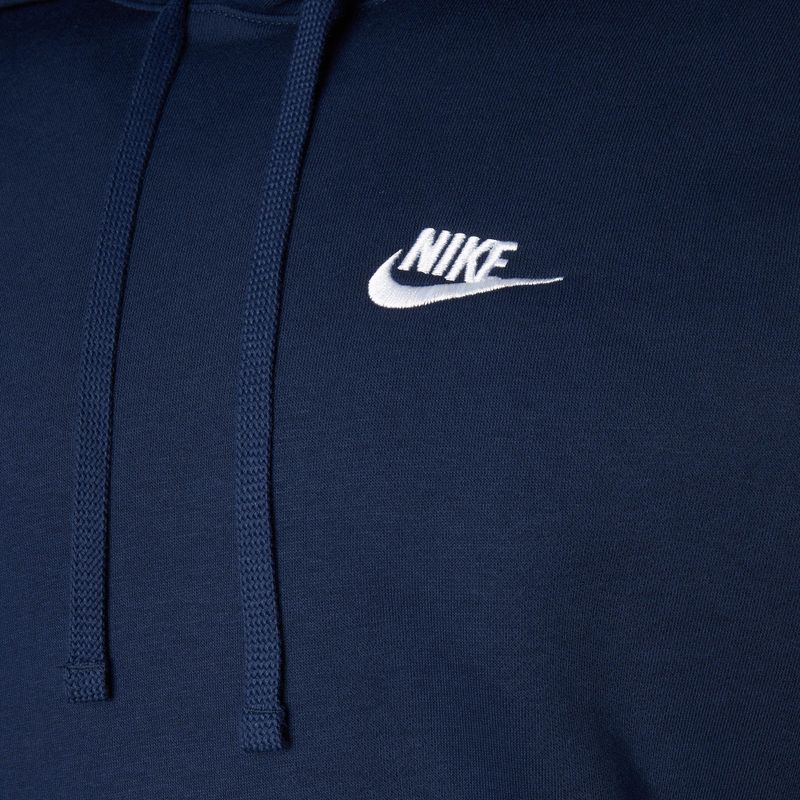 Uomo Nike Sportswear Club Fleece Hoodie midnight navy/midnight navy/white 3