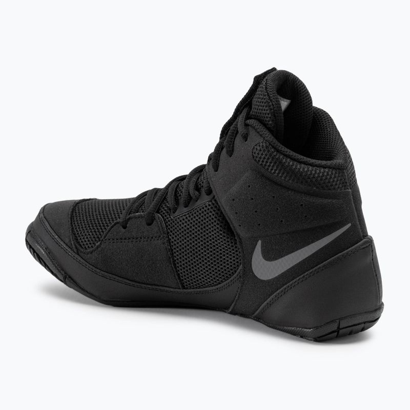 Scarpe da wrestling Nike Fury nero/argento metallico 3