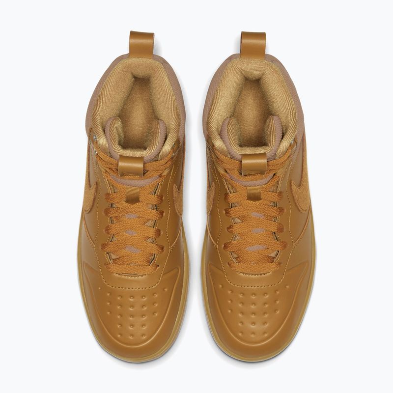 Scarpe per bambini Nike Court Borough Mid 2 Boot (Gs) wheat/gum med brown/wheat 3